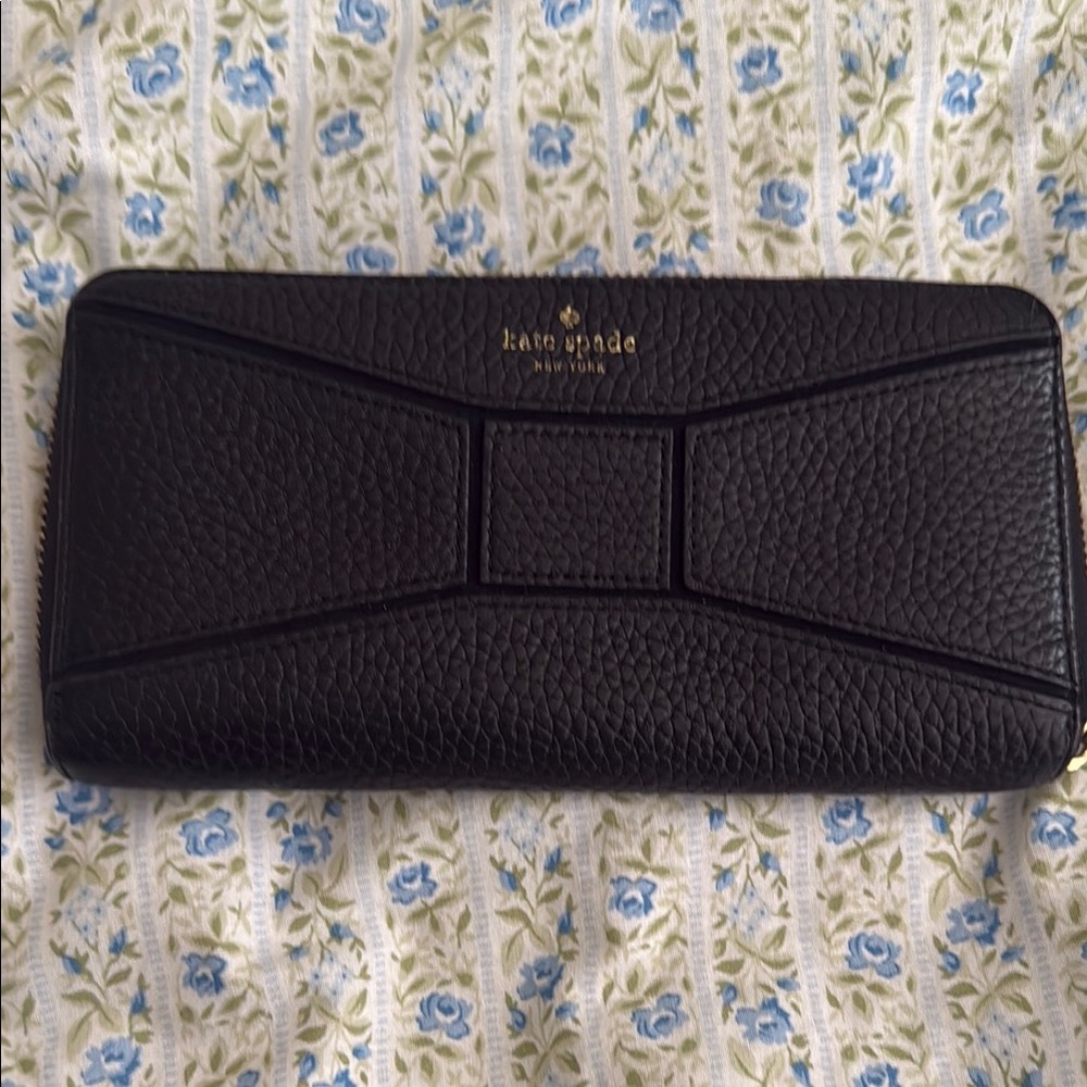 Kate Spade Black Wallet with Bow Detail